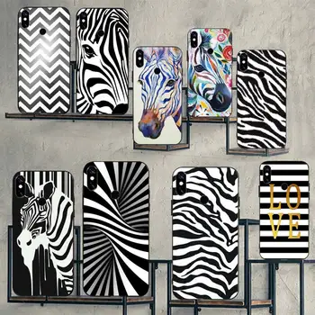Zebra juodos ir baltos juostelės, Telefonų Dėklai Xiaomi Redmi 7 9t 9se k20 mi8 max3 lite 9 8 pastaba 9s 10 pro