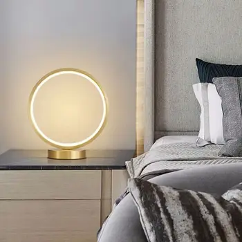 Šiuolaikinių LED Stalo Lempa Minimalistinio Ratas Stalo Dekoro dega Gyvenamasis Kambarys, Miegamasis, Studijų Kambaryje Patalpų Dekoras Apšvietimas Šviestuvai