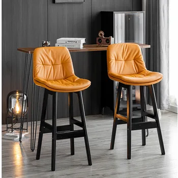 Šiuolaikinės Didelės Virtuvės Įrankiai Dizaino Medžio Rėmas Valgomojo Kėdė Patogiai Sėdi Baro Kėdės Minimali Prabanga Comedores Namų Apyvokos Daiktai